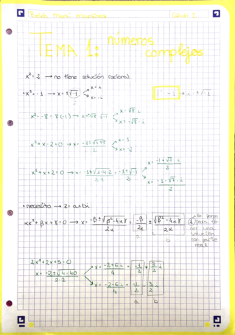 Tema 1 - Números complejos