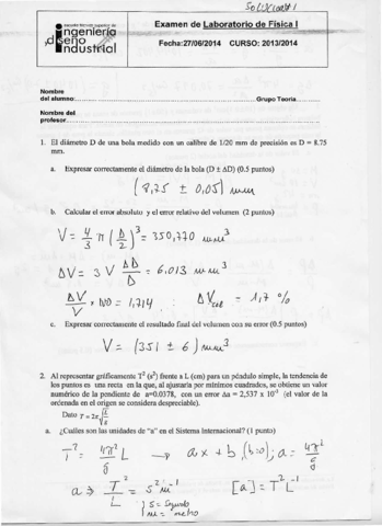Exámenes Lab Física I 2014-2019
