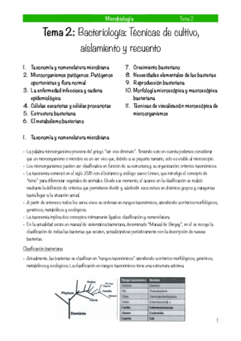 TEMA 2: BACTERIOLOGÍA