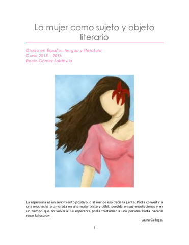 La mujer como sujeto y objeto literario - Apuntes.pdf