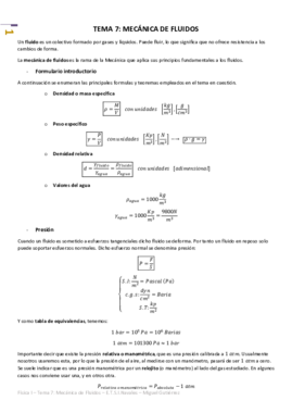Física I - Tema 7 - Mecánica de Fluidos.pdf