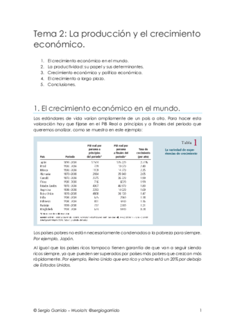 Tema 2 - Prod. y crecimiento económico