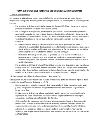 Tema 5 - Sujetos que integran los organos jurisdiccionales.pdf