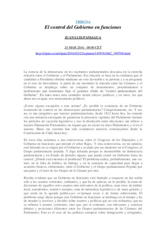 El Control del Gobierno en funciones_PANIAGUA_EL PAIS_24-03-2016.pdf