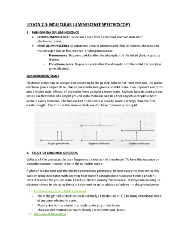2.3: MOLECULAR LUMINESCENCE SPECTROSCOPY