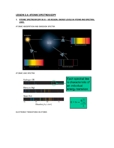 2.4 ATOMIC SPECTROSCOPY