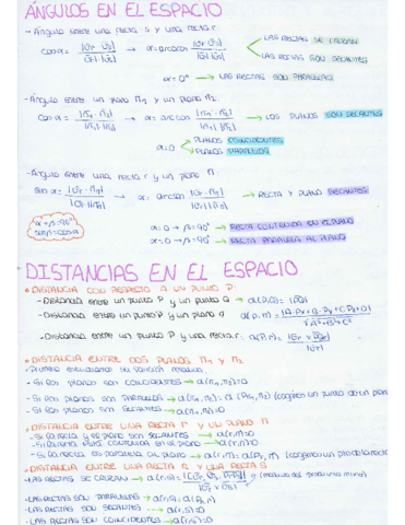 Resumen angulos y distancias