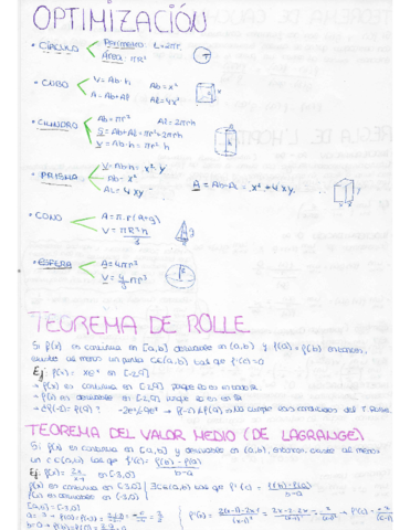 Resumen optimización y teoremas