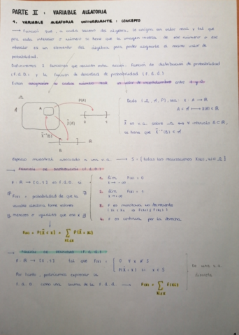 Teoría variable aleatoria resumen. pdf