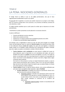 Tema 8. La pena. Nociones generales.pdf