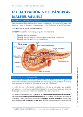 T31. Alteraciones del Páncreas. Diabetes Mellitus.pdf