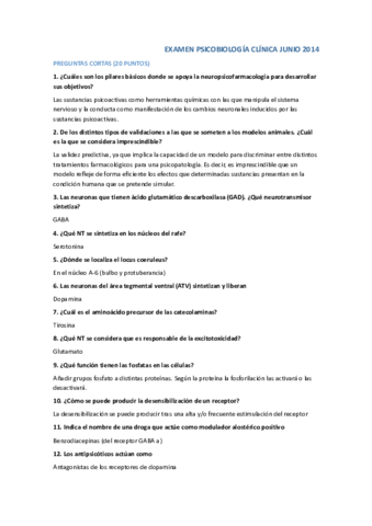 Examen Psicobiología clínica 2014 contestado.pdf