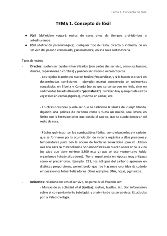 Tema 1. Concepto de Fósil
