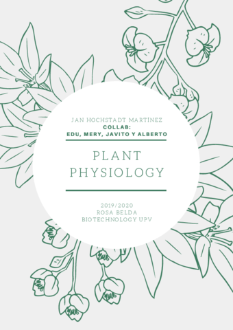 Cover + U.1 PLANT PHYSIOLOGY