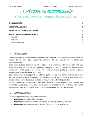 1.1. MÉTODOS DE MICROBIOLOGÍA