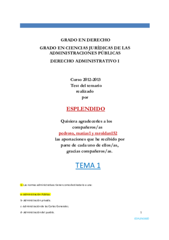 ESPLENDIDO Test Derecho Administrativo I Versión II.pdf