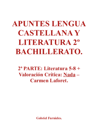 Literatura 5-8+Valoración: Nada