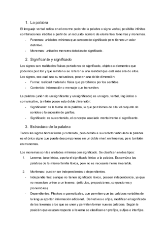 1. La palabra