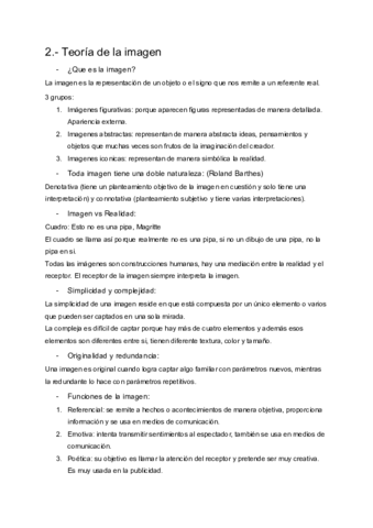 2. Teoría de la imagen