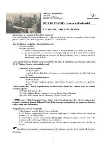 3. La industrialització a Europa