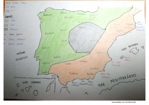 Mapa Celtas e Íberos