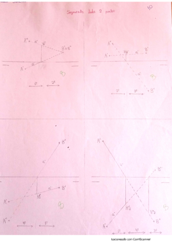 Segmentos dados 2 puntos Diédrico