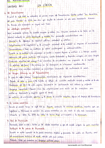 1º: El Romanticismo, Poesía Romántica 