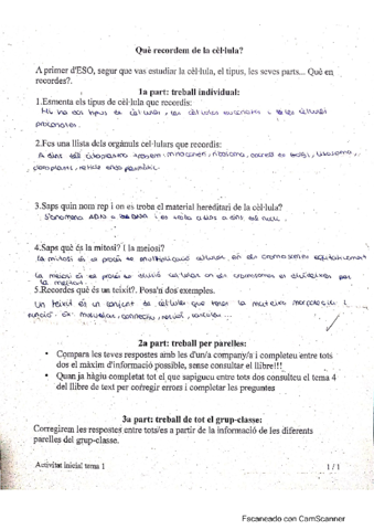 Cèlula i material genètic