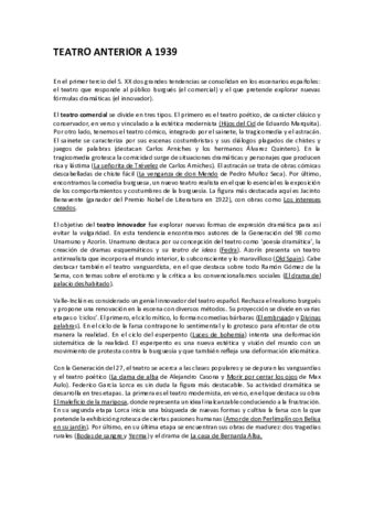 Teatro anterior a 1939
