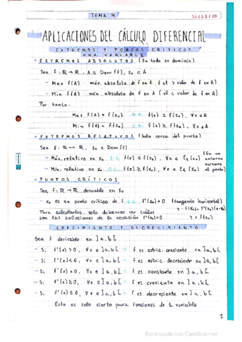 T.4 Aplicaciones del Cálculo Diferencial