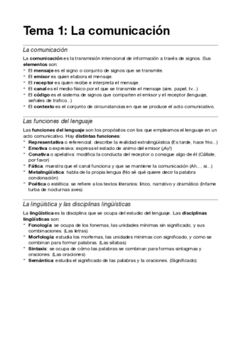 Tema 1. La comunicación