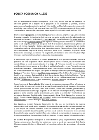 Poesia posterior a 1939