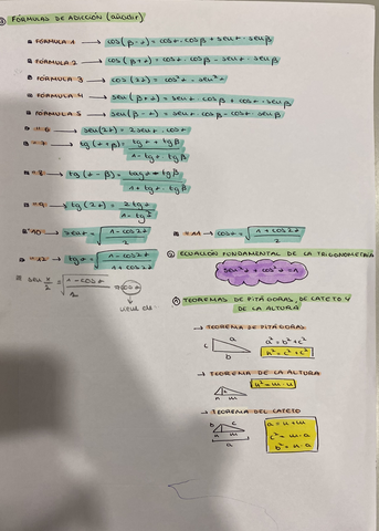 fórmulas de adición