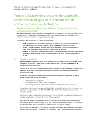 Aplicación de protocolos de seguridad y prevención de riesgos en la manipulación de productos químicos y biológicos