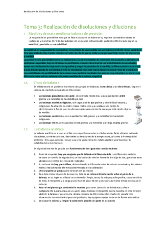 Realización de disoluciones y diluciones