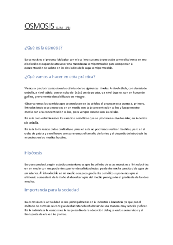 OSMOSIS EN CÉLULAS DE DEMIS DE CEBOLLA