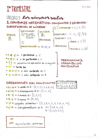 T1: Los números reales