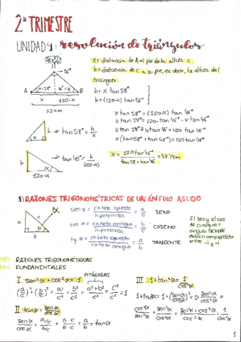 T4: Resoluciones de triángulos