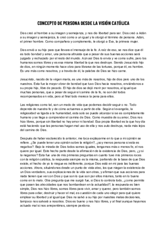 Antropología Cristiana