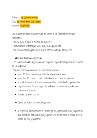 ORACIONES COMPUESTAS TEORIA- PARTE3
