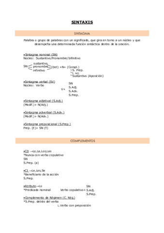 TEMA 1 y 12- SINTAXIS- LA COMUNICACIÓN- LA LITERA