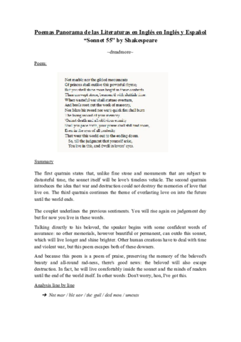 Sonnet 55 - Shakespeare