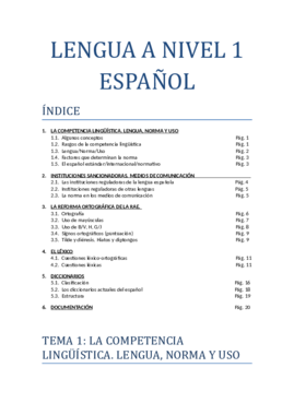 ESPAÑOL A1 Temario Completo.pdf