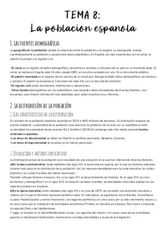 TEMA-8-LA POBLACIÓN ESPAÑOLA