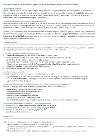 Variedades del español ESQUEMA