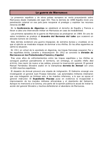 La guerra de Marruecos
