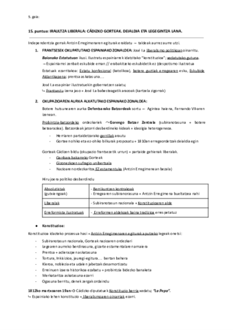 15. Iraultza liberala. 