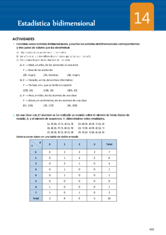 14. estadística bidimensional