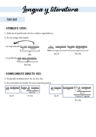 Sintaxis, Atributo y complemento directo.pdf