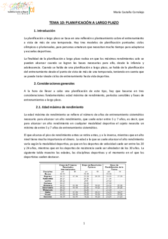 Tema 10 Planificacion Del Entrenamiento Deportivo Pdf